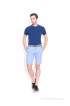 Celio Blue Cotton Solid Shorts